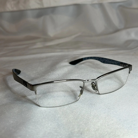 Ray Ban 8412 Unisex Eyeglasses Frames. RXable. 2502 Polished Gunmetal. PreOwned main image 10
